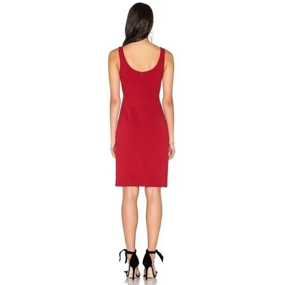 Diane von Furstenberg Red Geovana Sheath Sleeveless Dress Size 2 - Picture 2 of 13